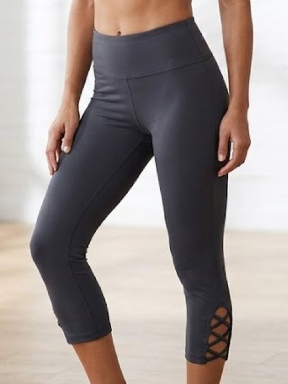 Balance Collection Women's Gray Blue Leggings - Size Small